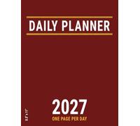 2027 Daily Planner One Page per Day 8.5 x 11: Full Page with Hours for Business and Personal Life of Women , Large, Red