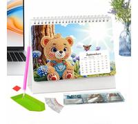 2027 Desk Calendar Aid, DIY Animal Pattern, Rhinestone Planner with Painting Craft, Kids Adults Beginner Activity Tool, Home School Room Organization Accessory, Premium Quality Monthly Scheduling