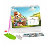 2027 Desktop Calendar DIY Animal Stylish Rhinestone Art Painting Planner