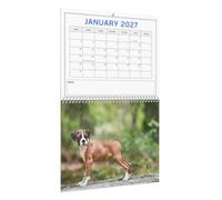 2027 Dog Wall Calendar - Twelve Month Puppy Planner Display