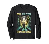 2027 El año en Que Todo Cambia el Humor Zombi Extraterrestre de Mapache Manga Larga
