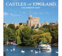 2027 England Calendar: Castles of England - Square Wall Calendar - Month to View - 12 Months