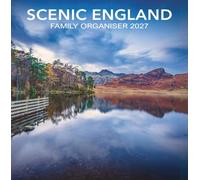 2027 England Calendar: Scenic England Family Organiser - Square Wall Calendar - Month to View - 12 Months