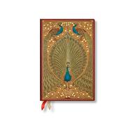 2027 Hafiz’s Peacocks (Sangorski & Sutcliffe) Mini 12-Month Hardcover Dayplanner (Elastic Band Closure) Daily
