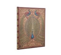 2027 Hafiz’s Peacocks (Sangorski & Sutcliffe) Ultra 18-Month Hardcover Dayplanner (Elastic Band Closure) Vertical