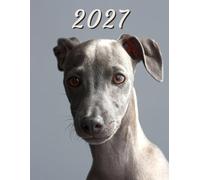 2027: Large Monthly Calendar Planner - Greyhound Dog