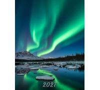 2027: Large Monthly Calendar Planner - Northern Lights Scenery