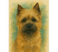 2027: Large Monthly Calendar Planner - Watercolor Cairn Terrier Dog