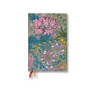 2027 Morris Pink Honeysuckle (William Morris) Mini 12-Month Hardcover Dayplanner (Elastic Band Closure) Daily