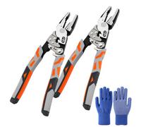 2027 New 9 Inch Ratchet Self-Locking Wire Cutter (2PCS) | Ratchet Cable Wire Cutter Pliers Electrician Cable Tool, for Electrical Wiring,Cable Cutting, Industrial Maintenance, Home