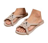 2027 pantuflas de viaje para baño, hotel, hogar - portátil interior y exterior - Sandalias cómodas y ligeras para deslizarse dentro., caqui, 42 EU