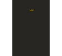 2027 Plain Black Everyday A5 Notebook Journal | 200 Pages | 6x9" | Hardcover | Personal and Professional Use