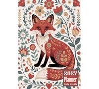 2027 Planner: Fox Themed Cover Daily Weekly Diary 12 Month Calendar Vision board Schedule Organizer Goals Dairy Notes