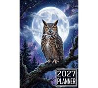 2027 Planner: Owl Bird themed Cover Daily Weekly Dairy Vision Board & Mission Pages Contacts Password Log Planning Pages Note To Do