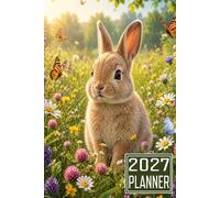 2027 Planner: Rabbit Bunny Animal themed Cover Daily Weekly Dairy Vision Board & Mission Pages Contacts Password Log Planning Pages Note To Do