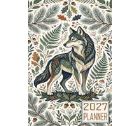 2027 Planner: Wolf Animal themed Cover Daily Weekly Dairy Vision Board & Mission Pages Contacts Password Log Planning Pages Note To Do