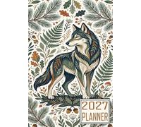 2027 Planner: Wolf Animal themed Cover Daily Weekly Dairy Vision Board & Mission Pages Contacts Password Log Planning Pages Note To Do