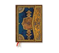 2027 Safavid Indigo MIDI Horizontal Hardcover 12-Month Weekly Planner, 160pg, 100gsm by Paperblanks (Safavid Binding Art)