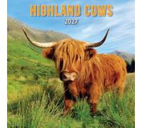 2027 Scotland Calendar: Highland Cows - Wall Calendar - Month to View - 12 Months