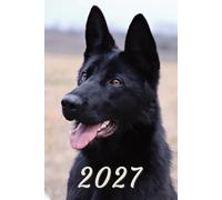 2027: Small Monthly Calendar Planner - Black German Shepherd Dog