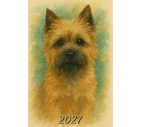 2027: Small Monthly Calendar Planner - Watercolor Cairn Terrier Dog