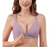 2027-Sujetador de Lactancia Pure Maternity para y posparto diseño cómodo con Soporte Extra Grande Ideal Verano Desmontable versátil Uso Diario (Purple, 36)