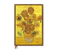 2027 Van Gogh, Sunflowers (Embellished Manuscripts Collection) Grande 12-Month Hardcover Dayplanner (Elastic Band Closure) Vertical