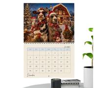 2027 Wall Calendar - Farm Animal Rooster Monthly Planner For Home Office