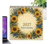 2027 Wall Calendar Jan - Dec Sunflower Decorative Planner Schedule