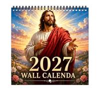 2027 Wall Calendar Jesus Christian Jesus Wall Planner Jan - Dec 2027