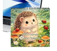 2027 Wall Calendar - Rustic Hedgehog Calendar Wall Decor