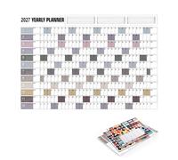 2027 Year Wall Planner A1 Wall Calendar Yearly Planner With Colorful Labels | Thick Paper 2 Sided Full Academic Year Planning Organizer School Office Work Poster For Apartment, Bedroom, Living Room