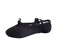 2027-Zapatillas Deportivas para Niñas Calzado de Baile Clásico con Forro Interior Yoga Danza Cálida Rendimiento Escenario (Black, 36 Big Kids)