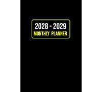 2028-2029 Monthly Planner: 24-Month Schedule Organizer from January 2028 to December 2029 with Notes, To-Do Lists, Goal Tracker, Birthday & Contact Logs | 6x9 Inch, Black Cover.