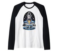 2028 No llegues Tarde #BackToTheMoon Camiseta Manga Raglan