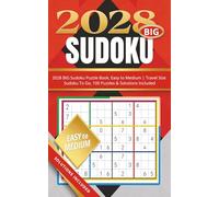 2028 Sudoku Puzzle Book To Go: Have stress free fun with Easy to Medium Sudoku Puzzles | Large Print, Travel Size, 5” x 8” | 100 Puzzles with Solutions