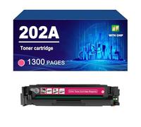 202A CF500A CF501A CF502A CF503A Cartucho De Tóner Compatible para HP Laserjet Pro M254dw M254nw M280nw M281fdw M281fdn Impresoras, De Alto Rendimiento,Magenta-1 Pack