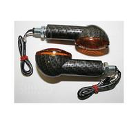 203-428 Luz Mini Winker, Cateye,Motocicleta, Carbono,Vidrio Tintado,E-Probado