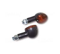 203-640 Micro-Flash, Luz Mini Winker, Negro, Cristal Tintado, Motocicleta, Par