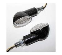 203-791 Intermitente LED, Cat Eye, Aspecto Carbono, Corto, Certificado E, Moto ,