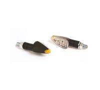 203-890 Intermitente LED Pico ,Negro, Certificado E, Motocicleta, Par, Corto Pie