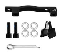 203 mm post mount adapter, Fahrradsatteladapter, Fahrradbremshalterung mit Unterlegscheiben, Fahrraddscheibenbremssatteladapter A - F203 für MTB-Mountain-Bike, mit ein Paar Bremsbeläge