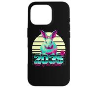 2035 Año del Conejo 80 Retro Vaporwave Zodiaco Chino Carcasa para iPhone 16 Pro