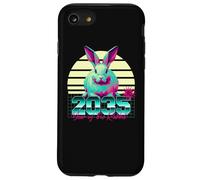 2035 Año del Conejo 80 Retro Vaporwave Zodiaco Chino Carcasa para iPhone SE (2020) / 7/8