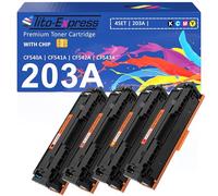 203A 203X XL Compatible para Toner HP Color LaserJet Pro M254dnw M254dw M254nw MFP M280nw M281fdn M281fdw M281fw para HP CF540A CF541A CF542A CF543A Set Negro, Magenta, Amarillo, Cian 4 unidades