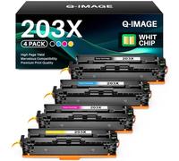 203X Cartucho de Tóner Set (con Chip) Compatible para HP 203X 203A Tóner