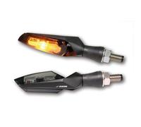 204-137 Kapadia Intermitente LED Mars Negro Metal, Cristal Tintado, Moto, 1 Par
