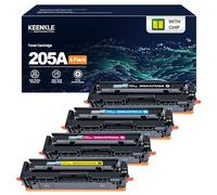 Tóner 205A Compatibles para HP 205A CF530A CF531A CF532A CF533A para HP Color Laserjet Pro MFP M181FW para HP Color Laserjet Pro MFP M180n M180NW M180FW M181N M154A (4 Unidades)