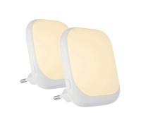 206 2Pcs Dimmable Smart Light Sensing Night Light Bedroom Breastfeeding Bedside LED Lamp, Built-In E