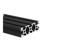 2060 Aluminio Extrusión T Slot 200mm Largo Negro 1 Pack, Perfil de Aluminio Extruido T-Slot 20 Serie Estándar Europeo Anodizado Guía Lineal 20 x 60mm 1Pcs (Kwweeoo)